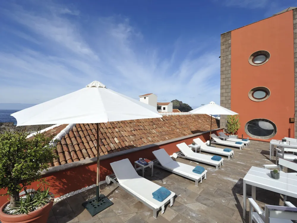 Takterassen på hotell San Roque,Garachico Teneriffa