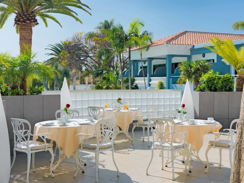 Frukost på Hotell Colon Guanahany, Playa de las Americas Teneriffa