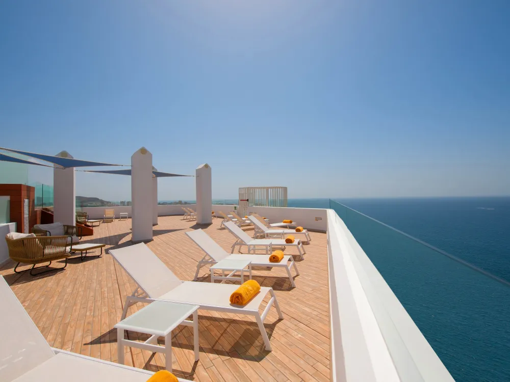 Takterass med havsutsikt, Iberostar Bouganville Playa, Adeje, Teneriffa, Signaturresor